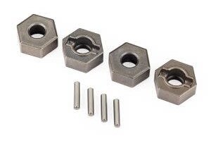 Traxxas 9069 Wheel hubs, 12mm hex (steel), extreme heavy duty (4)/ 2x9.8mm pin (4) (for use with #9080 upgrade kit and 6mm axles)