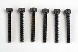 Traxxas 2556  Header screws, 3x23mm cap hex screws (6)