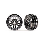 Traxxas 9768-BLKCR  Wheels, 1.0" (black chrome) (2