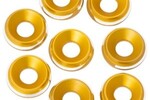 1UP Racing 1UP820719  7075 LowPro Countersunk Washers, M3, Gold Shine, 8pcs 1UP Racing 1UP820719  7075 LowPro Countersunk Washers, M3, Gold Shine, 8pcs