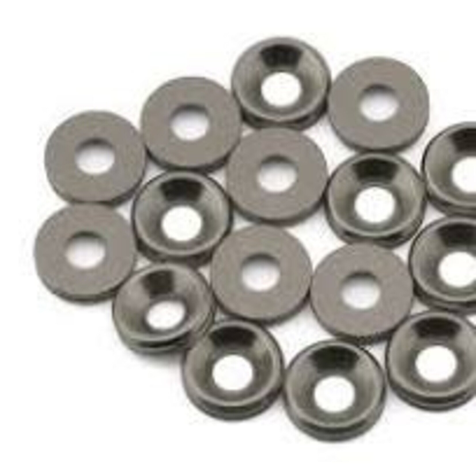 Team Brood BRO-TBR-6061CSWKITM   Team Brood 3mm 6061 Aluminum Countersunk Washer (Gun Metal) (16)