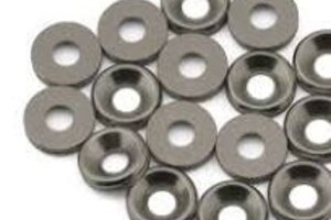 Team Brood BRO-TBR-6061CSWKITM   Team Brood 3mm 6061 Aluminum Countersunk Washer (Gun Metal) (16)