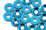 Team Brood BRO-TBR-6061CSWKITL  Team Brood 3mm 6061 Aluminum Countersunk Washer (Light Blue) (16)