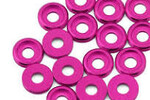 Team Brood BRO-TBR-6061BHWKITK  Team Brood 3mm 6061 Aluminum Button Head Washer (Pink) (16)