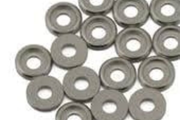 Team Brood BRO-TBR-6061BHWKITM  Team Brood 3mm 6061 Aluminum Button Head Washer (Gun Metal) (16)