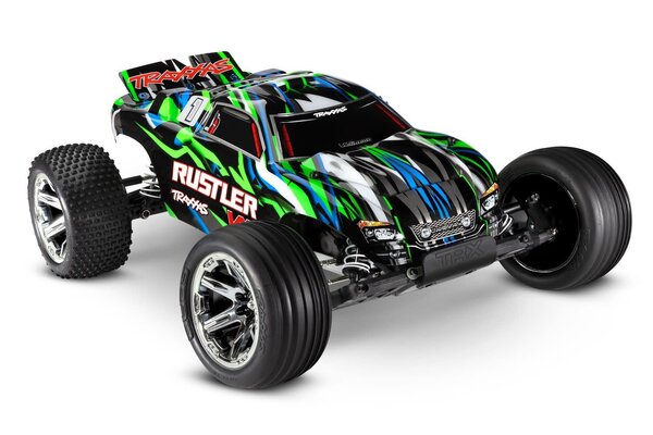 Traxxas 37076-74-GRN Rustler® VXL:  1/10 Scale Stadium Truck with TQi™ Traxxas Link™ Enabled 2.4GHz Radio System & Traxxas Stability Management (TSM)®