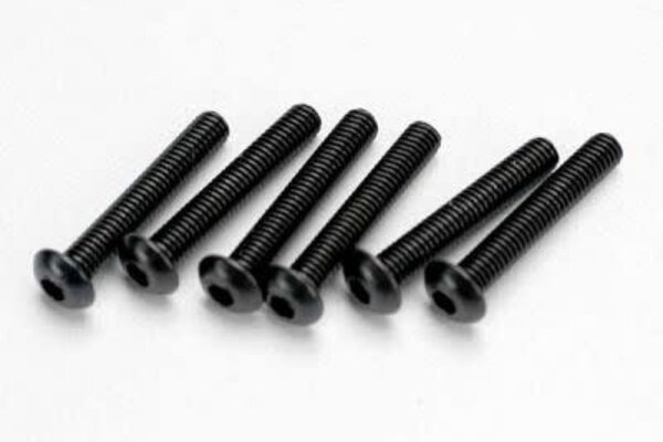 Traxxas Screws, 3x18mm button-head machine (hex drive) (6)