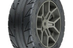 Proline Racing PRO1020410  1/8 Vector S3 Front/Rear 35/85 2.4" Belted Mounted Tires, 14mm Gray: Vendetta