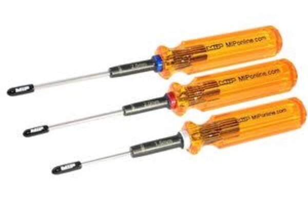 MIP MIP9602  Hex Driver Wrench Set, Gen 2, Metric (3), 1.5mm, 2.0mm, 2.5mm