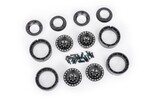 Traxxas 9881-BLK   Wheels, 1.0”, 6061-T6 aluminum (black-anodized) (4)/ 2x8mm BCS (24)