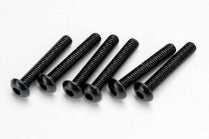 Traxxas 2583  Screws, 3x18 button-head machine (hex drive) (6)