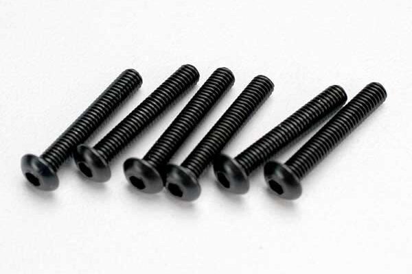 Traxxas 2583  Screws, 3x18 button-head machine (hex drive) (6)