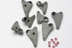 Traxxas 5358 Rocker arm set, progressive-2 (90-T)/ spacers (red aluminum) (8)