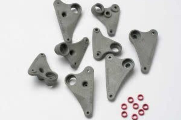 Traxxas 5358 Rocker arm set, progressive-2 (90-T)/ spacers (red aluminum) (8)