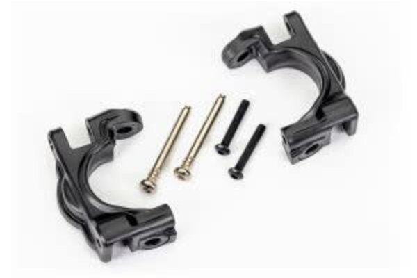 Traxxas 9032 Caster blocks (c-hubs), extreme heavy duty, black (left & right)/ 3x32mm hinge pins (2)/ 3x20mm BCS (2) (for use with #9080 upgrade kit)