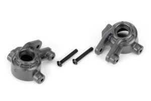Traxxas 9037-GRAY  Steering blocks, extreme heavy duty, gray (left & right)/ 3x20mm BCS (2) (for use with #9080 upgrade kit)