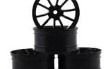 MST MXS-832068BK  MST GTR Wheel Set (Black) (4) (+9 Offset)