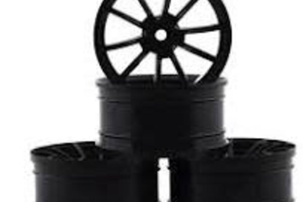 MST MXS-832068BK  MST GTR Wheel Set (Black) (4) (+9 Offset)