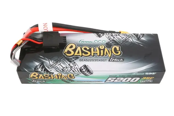 Gens ACE GEA522S35X6GT   Gens Ace 2S G-Tech Smart "Bashing" LiPo Battery 35C (7.4V/5200mAh) w/XT-60