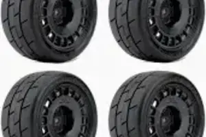 Powerhobby PHB3204RBMSG   Powerhobby 1/10 Rally Car Formula Mounted Tires / Radial Wheels (4)