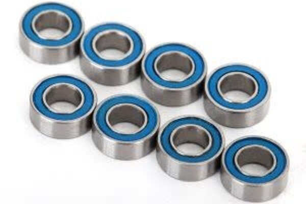 Traxxas 7019R Ball bearings, blue rubber sealed (4x8x3mm) (8)