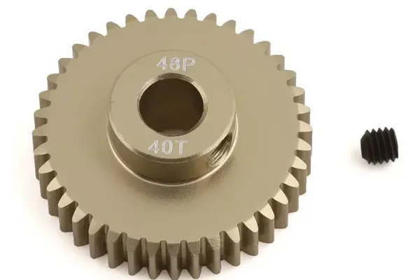 Protek RC PTK-8660  ProTek RC 48P Lightweight Hard Anodized Aluminum Pinion Gear (5.0mm Bore) (40T)