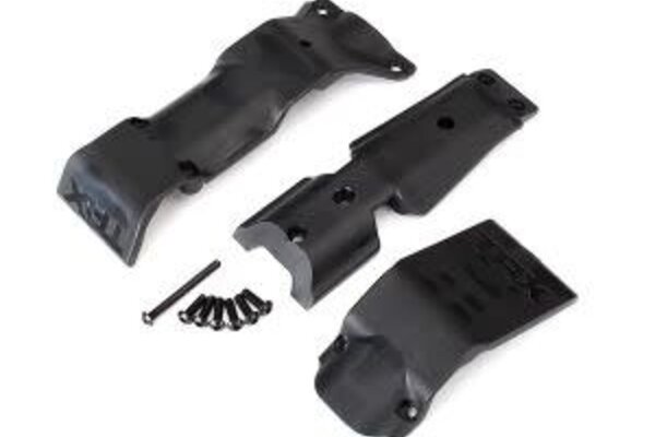 Traxxas 8637 Skid plate set, front/ skid plate, rear/ 3x10 BCS (6)/ 3x30 BCS (1) (fits #8629 & 8630 bulkheads)