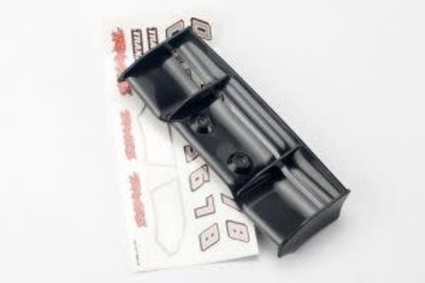 Traxxas 7122 Wing, 1/16 E-Revo® (black)/ decal sheet