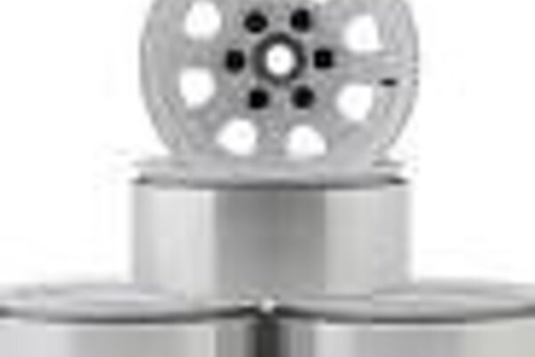 Hot Racing HRABLW19SS38   Hot Racing 1.9" Steel Beadlock 6-Lug Wagon Wheels (White) (4) w/12mm Hex