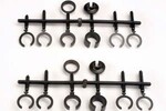 Traxxas 2668 Spring retainers, upper & lower (2)/ spring pre-load spacers: 1mm (4)/ 1.5mm (2)/ 2mm (2)/ 4mm (2)/ 8mm (2) (Big Bore Shocks)