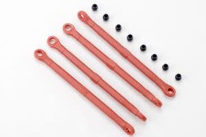 Traxxas 7138 Toe link, front & rear (molded composite) (red) (4)/ hollow balls (8)