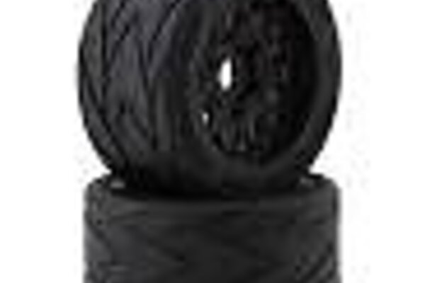 METHOD- RC MTD1402   Method RC Velociter Belted Pre-Mount 1/7 On-Road Rear Tires (Black) (2) w/Hive 17mm Hex Wheels