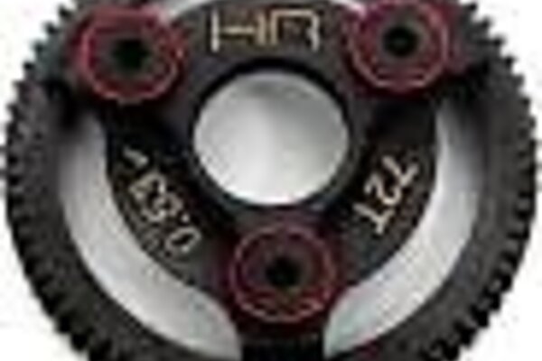 Hot Racing HRASTE872  Hot Racing Traxxas 48P Hardened Steel Spur Gear (Red) (72T)