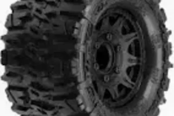 PRO 1/10 Trencher Front/Rear 2.8" MT Tires Mounted 12mm Blk Raid (2)