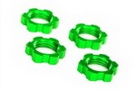 Traxxas 7758G Wheel nuts, splined, 17mm, serrated (green-anodized) (4)