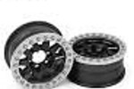 Vanquish Products VPS07756  Vanquish Products Method 101 V2 1.9 Beadlock Crawler Wheels (Black/Silver) (2)