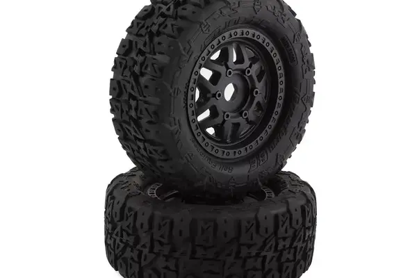 METHOD- RC MTD1200  Method RC Terraform Belted Pre-Mount 1/7 & 1/8 Short Course Tires (Black) (2) w/Switch 17mm Hex Wheels