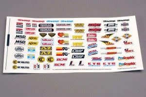 Traxxas 2514 Decal sheet, racing sponsors