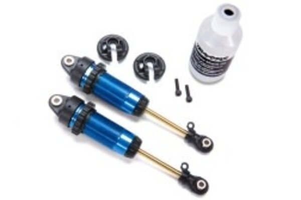 Traxxas 7462 Shocks, GTR xx-long blue-anodized, PTFE-coated bodies with TiN shafts (fully assembled, without springs) (2)