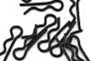 Kyosho KYO92643  Kyosho 4mm Body Clips (Black) (10)