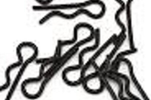 Kyosho KYO92643  Kyosho 4mm Body Clips (Black) (10)
