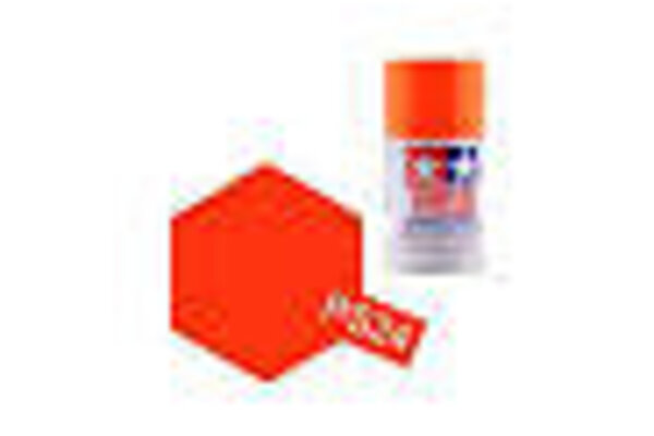 Tamiya TAM86024  Tamiya PS-24 Fluorescent Orange Lexan Spray Paint (100ml)
