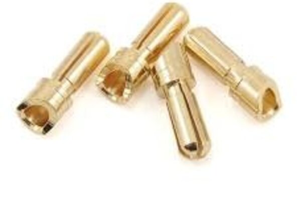 Protek RC PTK-5033  ProTek RC 3.5mm "Super Bullet" Gold Connectors (4 Male)