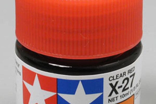 Tamiya TAM81527  Tamiya X-27 Clear Red Acrylic Paint (10ml)
