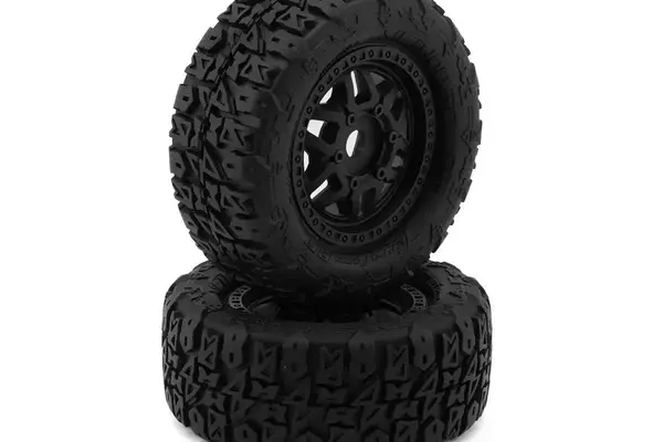 MTD1200V2   Method RC Terraform V2 Belted 1/7 Short Course Pre-Mounted Tires w/17mm Hex & Switch Wheels (Black) (2)