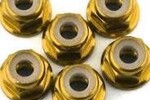 175rc 175-17507  175RC Lightweight Aluminum M3 Flanged Lock Nuts (Gold) (6)