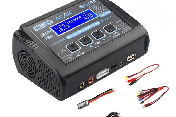 HTRC C150  HTRC LiPo Charger RC Battery Balance Discharger 150W 10A 1-6S AC/DC C150 for NiCd Li-ion Life NiMH LiHV PB Smart Battery