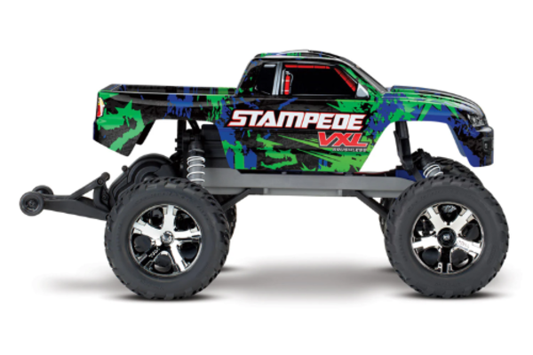 Traxxas 36076-4-GRN Stampede® VXL:  1/10 Scale Monster Truck with TQi™ Traxxas Link™ Enabled 2.4GHz Radio System & Traxxas Stability Management (TSM)®