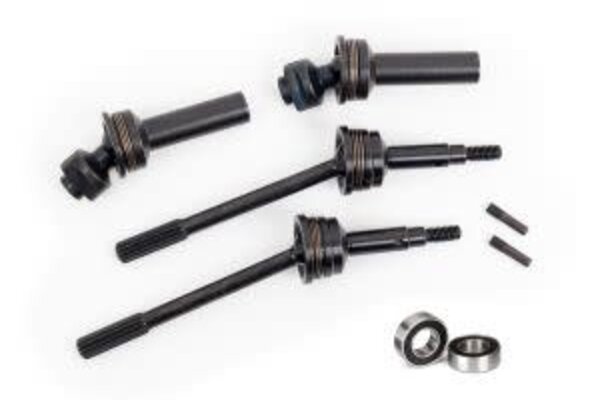 Traxxas 9052R Driveshafts, rear, extreme heavy duty, steel-spline constant-velocity with 6mm stub axles (complete assembly) (2) (for use with #9080 upgrade kit)