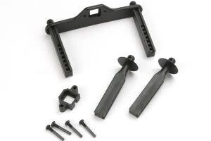 Traxxas 4914R Body mount posts, front (2)/ body mount, rear/ body mount screw pins (4)